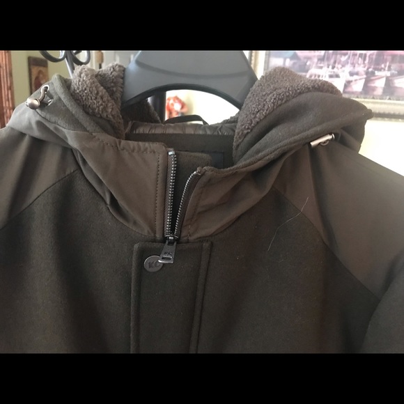 Kenneth Cole Mens Coat Large Olive - Picture 2 of 9